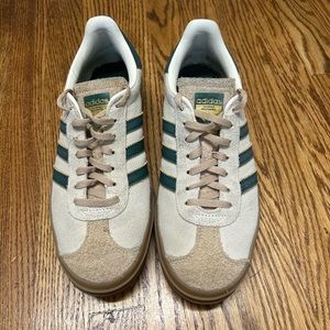 Adidas Gazelle Bold green and beige
